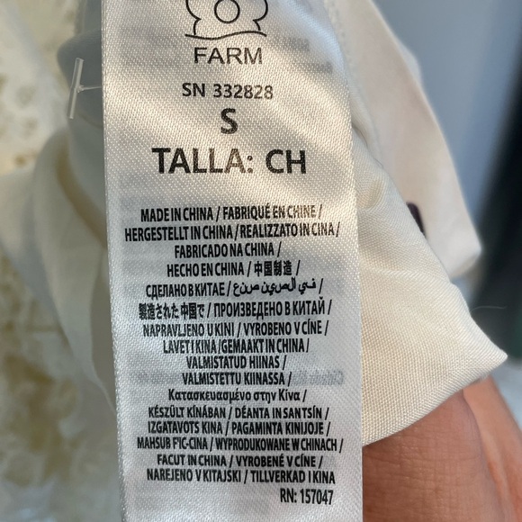 NWT Farm Rio Off-White Nautical Guipure Maxi Dress Lace Crochet Over Lining Sz S - Picture 7 of 8